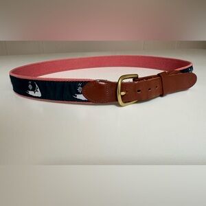 Stylish Brown and Pink Nantucket Belt size 38